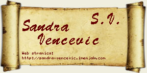 Sandra Venčević vizit kartica